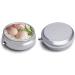 Travel Pill Box with 3 Compartments - Tulips & Lace Design - Portable Pill Organizer for Purse & Pocket - Ideal for International Shipping - Buy Online on GoSupps.com