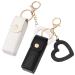 Lipstick Holder Lipstick Case 2PCS Lipstick Holder with Heart Shaped Mirror PU Lip Balm Keyring Sleeves Portable Small Lipstick Pouch for Women Girl Gift Black and White Lip Balm Key Chain Black+white