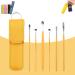 Pleteffect Ear Cleaner Earwax Cleaner Tool Set The Most Professional Ear Cleaning Master Portable Ear Cleaning Kit 6PCS Innovative Spring Earwax Tool Set (Yellow)