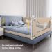Extra Tall Bed Rails for Toddlers - Twin to King Size - Khaki - 1 Side 78.74 L x 27 H - Buy Online on GoSupps.com