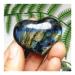 1pcs 3-4cm Natural Labradorite Heart Moonstone Reiki Gems Crystal Heart Stones