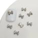 3D Metal Nail Nail Embellishments 20pcs Bowknot Nail Decorations For Individual Styles Nail Embellishments 06 white K