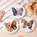 Anidaroel Butterfly Flower Embroidery Starter Kit - 3 Sets | Cross Stitch for Beginners | Includes Fabric, Hoop, Threads & Needles - Buy Online on GoSupps.com