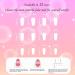 Long Acrylic Stick on Nails - 24pcs Nude Pink Black Coffin Design Fake Nails with Glue Sticker - Fashion Nail Tips for Women and Girls (Kitty) - Buy Online on GoSupps.com