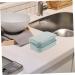 HEASOME Box Soap Holder Shower Soap Case Soap Bar Plastic Storage Containers for Clothes Leak Plastic Serving Trays Lidded Tin Big Shampoo Bar Soap Dish Abs Travel Toiletries Articulated Sky-blue 13.5X9CM - Buy Online on GoSupps.com
