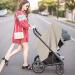 Soft & Breathable Breastfeeding Cover - Gklwej On-the-Go Musselin for Mothers | Cotton Car Seat Cover & Multi-Purpose Puck Cloth in Khaki - Buy Online on GoSupps.com