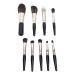 Small Makeup Brush Set - 9Pcs Travel-Friendly Fiber Brushes for Easy Powder Application (Black - Buy Online on GoSupps.com