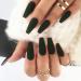Buy Bufenia Matt Pure Colorful Artificial Nails - Long Ballerina Coffin Press-On Set (24pcs Dark Green) for Women & Girls - Buy Online on GoSupps.com