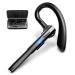 Bluetooth Headset for Cell Phones Bluetooth Earpiece Wireless with Charging Case 10 Hrs HD Talktime Built-in Dual Mic Noise Cancelling Single-Ear Wireless Headset Earphone for Office Business 520-1C