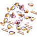 dijiusidy 50 Pieces Glass Crystal Set Eye-catching Personalized Nail Art Rhinestones DIY Handcraft Manicure Accessories for Card Making Pink AB - Buy Online on GoSupps.com
