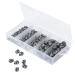 Qunweidi 100Pcs Fishing Weights Sinkers Kit, 5 Sizes Round Split Shot Sinker, Upgrade Fishing Weights Egg Sinkers 5 Sizes, 0.007 oz, 0.017 oz, 0.035 oz, 0.05 oz, 0.07 oz Silver