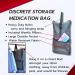 Portable Pill Bottle Organizer Bag - Lockable & See-Through Pockets | Large Heavy-Duty Medicine Organizer with Weekly Pill Box (Grey - Buy Online on GoSupps.com