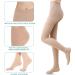 Medical Compression Pantyhose Stockings - Plus Size 20-30mmHg Graduated Support for Swelling, Varicose Veins - Closed Toe Beige - Men and Women - Buy Online on GoSupps.com