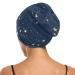 ElliTarr Satin Lined Sleep Cap | Dark Blue Stars | Curly Hair Protection | Gift for Men and Women - Buy Online on GoSupps.com