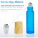 10pcs Blue Frosted Glass Essential Oil Roller Bottles 10ml - Wood Grain Cap, Stainless Steel Roller Balls - Empty Perfume Bottles - Buy Online on GoSupps.com