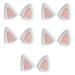 MCAORI 5pairs Rabbit/Cat Ear Shape Appliques DIY Hair Clip Keychains Gloves Clothes Sewing Materials Patches Hair Accessories