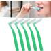 Interdental Brushes for Effective Dental Care | L-Shaped 5-Part Brush for Plaque Removal & Braces | Green - Buy Online on GoSupps.com