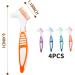 4-Piece Prosthetic Toothbrush Set | Portable Double-Sided Denture Care Brushes in 4 Colors - Effective Multi-Layered Cleaning - Buy Online on GoSupps.com