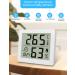 Pitasha Digital Thermo-Hygrometer - 3.2 LCD Desktop Thermometer & Hygrometer with Clock | Accurate Temperature & Humidity Measurement | International Shipping Available - Buy Online on GoSupps.com