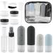 Buy Mezzar 16-Piece BPA-Free Silicone Travel Bottle Set | Perfect for Shampoo Lotion and Shower Gel | Black Travel Containers for International Shipping - Buy Online on GoSupps.com