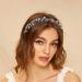 IYOU Sparkly Crystal Headband Black Shiny Rhinestone Hair Bands Flower Party Prom Hair Accessories for Women and Girls - Buy Online on GoSupps.com