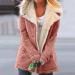 Hanxiulin Plush Fleece Jacket for Women | Cuddly Reversible Hoodie | Autumn Synthetic Fur Coat in Pink | XL - Buy Online on GoSupps.com