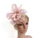 FRCOLOR Fascinator Feather Headband / Clip Party Wedding Royal Ascot Races Hair Accessories Headdress (Nude Pink)