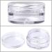 kuou 50 Pcs Empty Plastic Cosmetic Jars 5ml Sample Containers Pots Bottles with Clear Lids - Buy Online on GoSupps.com