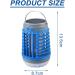Mosquito Lamp Mosquito Zapper Electric Mosquito Killer Lamp Electric Fly Killer Mosquito Trap Solar Mosquito Killer Lamp Insect Killer Electric Camping(Color:Blue) - Buy Online on GoSupps.com