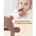 BPA Free Silicone Bear Teething Mitten 2 Pack for Babies Over 3 Months - Mint & Brown Anti-Dropping Hand Teethers - Buy Online on GoSupps.com