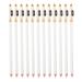 NUOBESTY Lot de 12 Taille-Crayons pour Crayons Sourcils et Eye-Liner Bois Blanc Pur Format Portable Accessoire Maquillage Pr cis pour Femmes Usage Quotidien et Professionnel