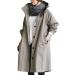 2023 Stylish Medium Length Windbreaker Coat for Women - X-Large Grey - Buy Online on GoSupps.com