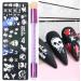 healthGUO Nail Art Stamping Plate Stamper Sponge Pen Halloween Pumpkin Bats Image Nail Polish Template Stamp Stencil Tools Kit 2 - Buy Online on GoSupps.com