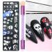 HealthGuo Nail Art Stamping Plate Stamper Sponge Pen Halloween Pumpkin Bat Picture Nail polish stamp stamp template tool kit 4