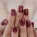 24pcs Burgundy Glossy Short Square False Nails - Perfect Valentine's Day Gift | Solid Color Nail Art for Every Occasion - Buy Online on GoSupps.com
