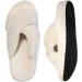Orthotic Insole Arch Support Women's Fuzzy Cross Band Slippers - Cream - Buy Online on GoSupps.com