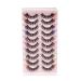 False Eyelashes Colored Russian Strip Lashes D Curl Wispy Natural Faux Mink Eyelashes Colorful False Eyelashes Makeup for Party Halloween Cosplay (Mix-01) Colored-01