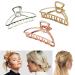 VinBee Metal Hair Clips for Women Hair Claw Clips Medium for Thick Hair 3 Pack (Silver + Gold + Rose Gold) 3 Count (Pack of 1)