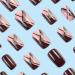 Press on Nails Short Square Fake Nails Wine red glittering pink line False Nails Gloss Reusable Press on Nails Designs Acrylic Nails Press on Artificial Nails Stick on Nails For Women Girls 24Pcs - Buy Online on GoSupps.com