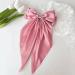 Vintage Satin Bow Ribbon Hairclip Hairpin for Women (Pink) - Buy Online on GoSupps.com