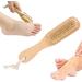 Foot Brush & Pumice Stone with Handle Wooden Foot Bristle Brush Pumice Stone Foot Callus Remover Double Sided Foot Scrubber for Men & Women - Buy Online on GoSupps.com