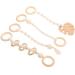 Beavorty 3pcs Wood Baby Play Gym Toy Set Nordic Style Teething Grasping Nursing Pendant Wooden Hanging Baby Toys for Infants Rockers Bouncers Christmas Gift
