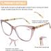 DOOViC Cat Eye Computer Reading Glasses for Women - Blue Light Blocking Anti Eyestrain 2.0 Strength Fashionable A-Champagne Design - Buy Online on GoSupps.com