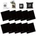 Black Infusible Transfer Ink Sheets  10 Pcs 12x 12 Solid Plain Color Pre-Printed Sublimation Paper for Heat Press Mug  DIY T- Shirts  Coasters Black-10