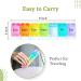 BoxSIK Weekly Pill Organizer - Premium 7 Compartment Tablet Box for Vitamins & Supplements - Travel Friendly Food-Grade Rainbow Colors - Buy Online on GoSupps.com