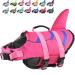 Doglay Shark Mermaid Dog Life Jacket, Ripstop Dog Life Vest Adjustable Pet Life Preserver for Small Medium Large Dogs, Pet Floatation Vest with Rescue Handle & Strong Buoyancy for Swimming X-Large TC1010-Pink-Shark