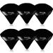 Triangle Powder Puff, Makeup Puff Velour Powder Puff, 6 Pcs Soft Powder Puffs for Face and Body Powder Cosmetic Foundation Sponge for Undereye Setting Powder Puff Makeup Tool (6 Black)
