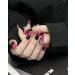 KEMKEY Rose Red System Black Gradient Square Diamond Europe And The United States And The United States Nail Wear Nail Products(Small) - Buy Online on GoSupps.com