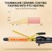 DAN Technology 5/8 Inch Tourmaline Ceramic Hair Curling Iron - Fast Heat LCD Display Auto Off - Perfect for Salons & Beauty Schools - Gold Black - Buy Online on GoSupps.com