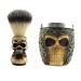 Frcolor 1 set of skull-beard brush shaving soap brush skull shaving brush Travel razor Face cleaning brush shaving brush made of wooden hair metal Miss brush tools